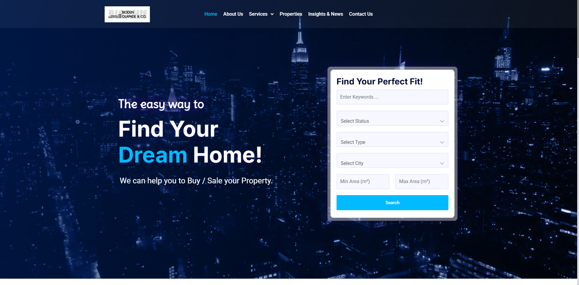 Real Estate Firm Web Design