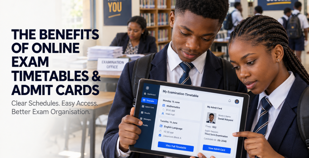 Online Exam Timetables and Admit Cards