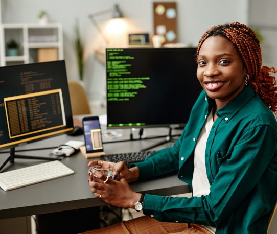 Young Black Woman as Software Developer